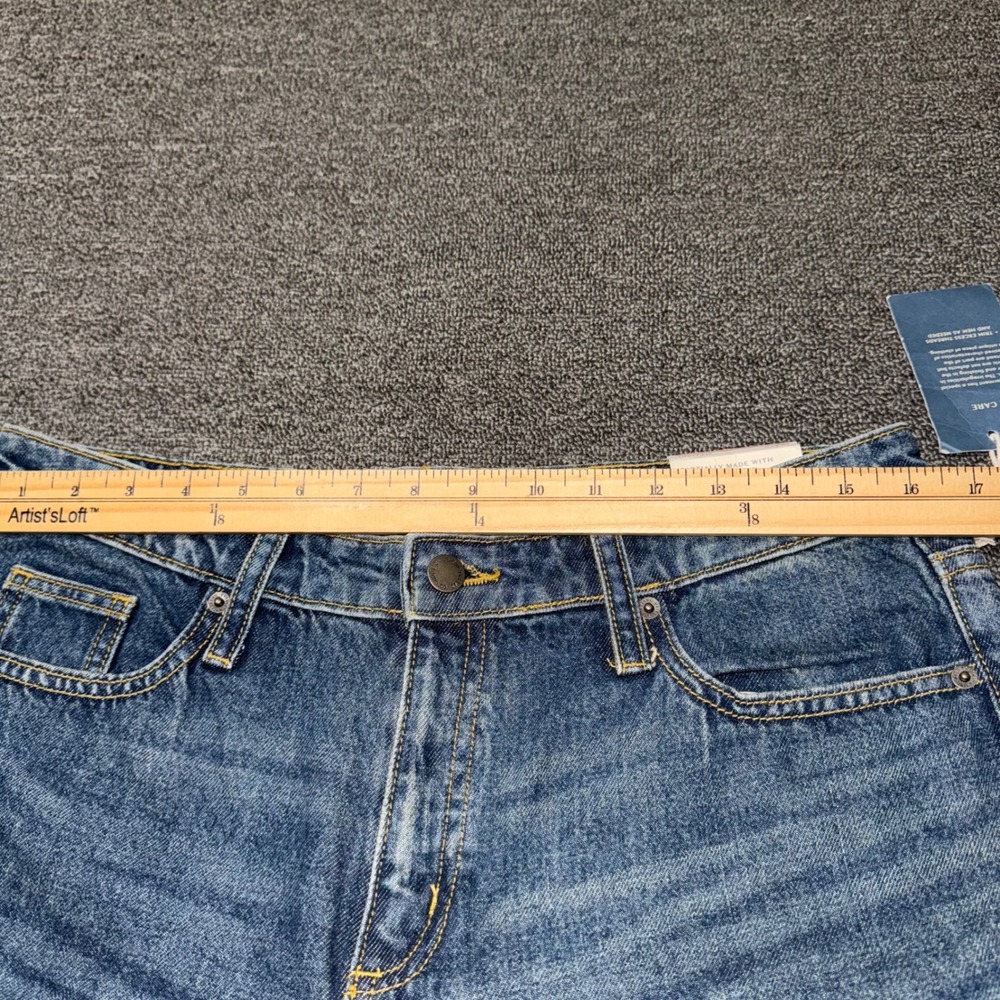 Universal Thread Womens High-Rise Straight Jeans Blue 10/30R Raw Hem 100% Cotton - Picture 8 of 10